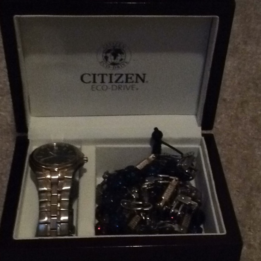 Watch with bracelets and necklace